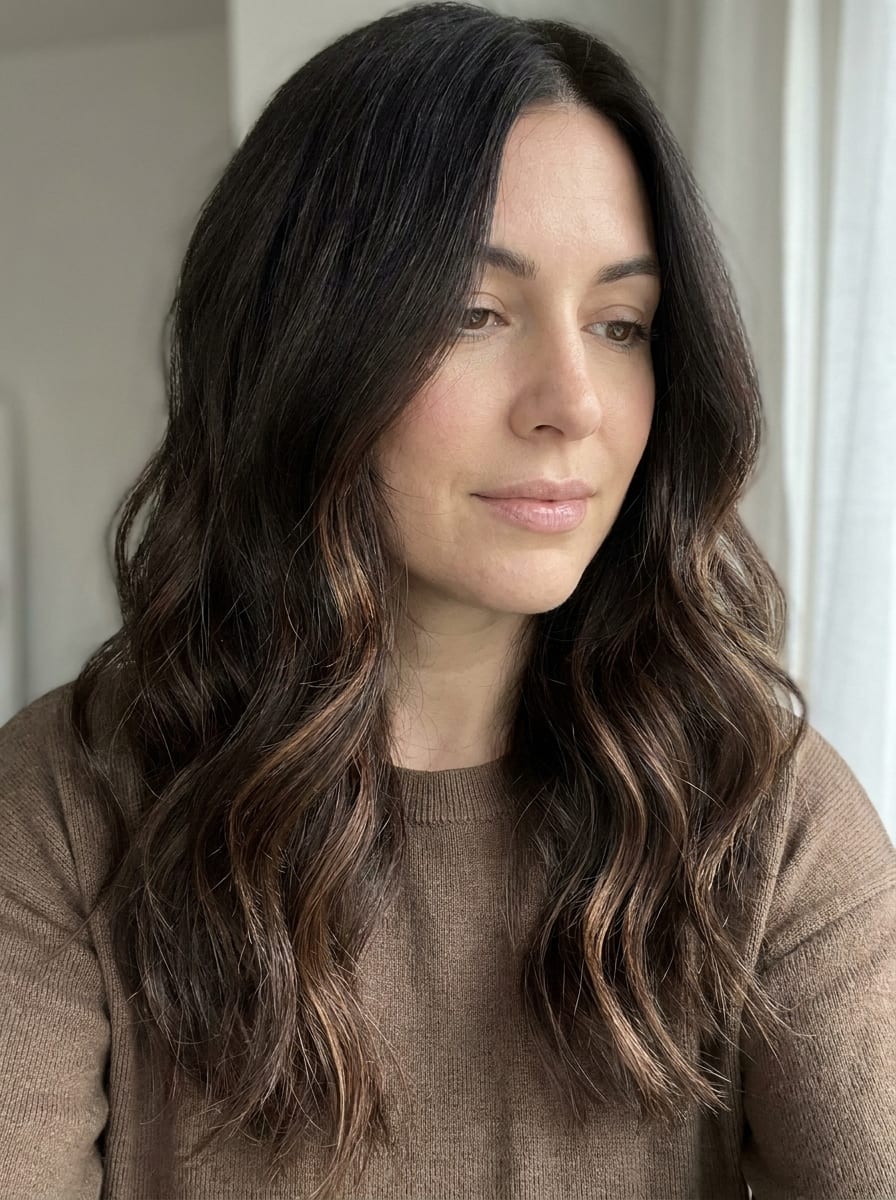Balayage für dunkelbraune Haare - Balayage braune Haare
